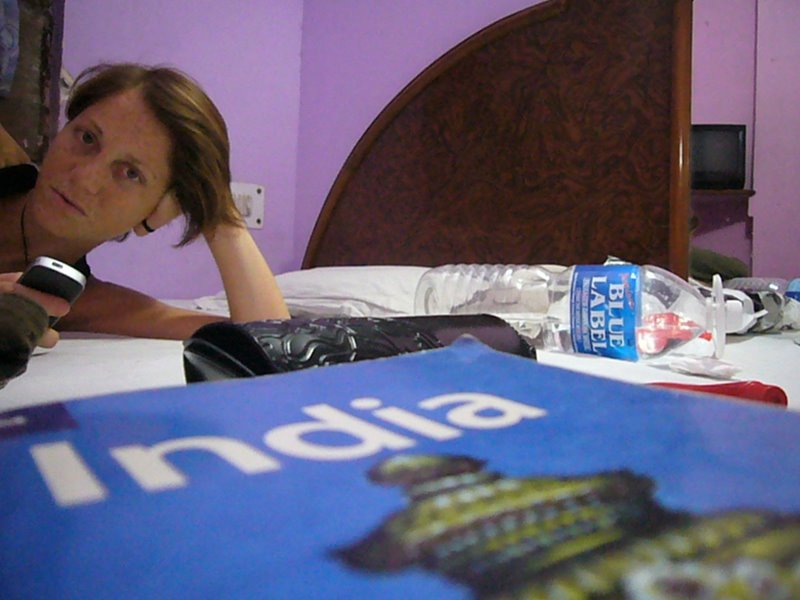 Our hotel room in Paharganj.